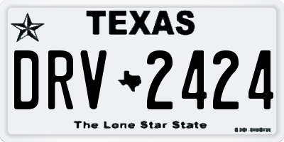 TX license plate DRV2424