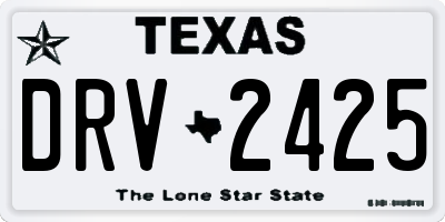 TX license plate DRV2425