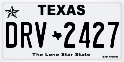 TX license plate DRV2427