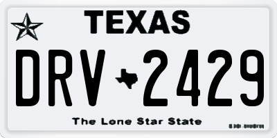 TX license plate DRV2429