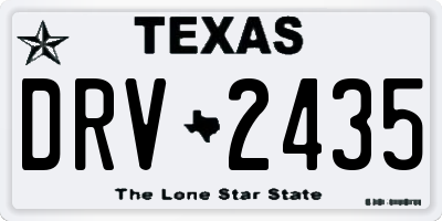 TX license plate DRV2435