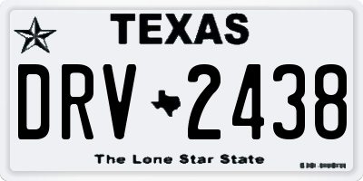 TX license plate DRV2438