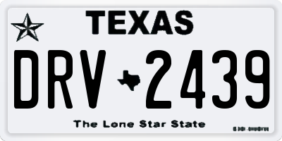 TX license plate DRV2439