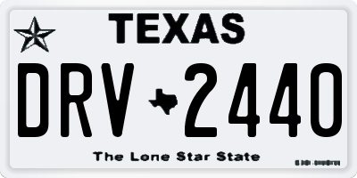 TX license plate DRV2440