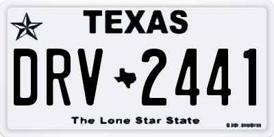 TX license plate DRV2441