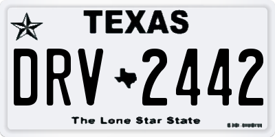 TX license plate DRV2442