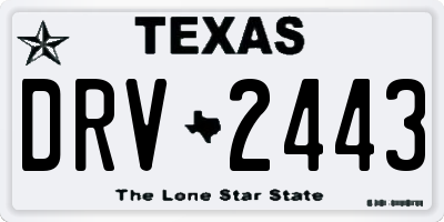 TX license plate DRV2443