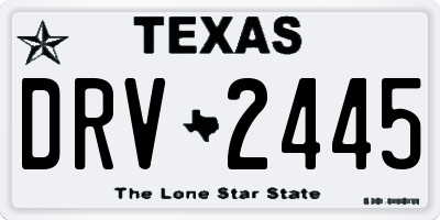 TX license plate DRV2445