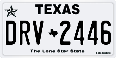 TX license plate DRV2446