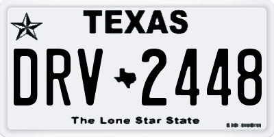 TX license plate DRV2448