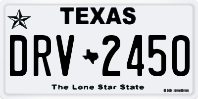 TX license plate DRV2450