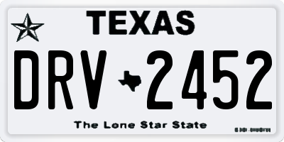 TX license plate DRV2452