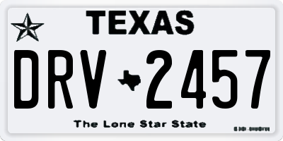 TX license plate DRV2457