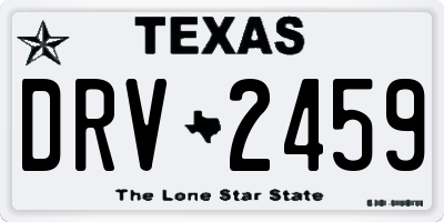 TX license plate DRV2459