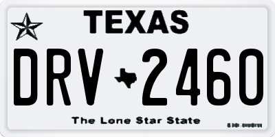 TX license plate DRV2460