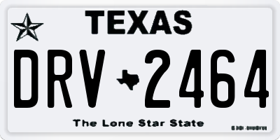 TX license plate DRV2464