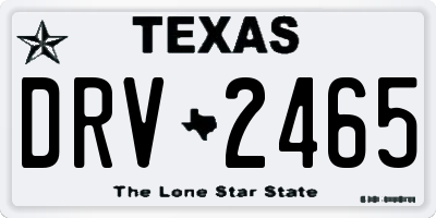 TX license plate DRV2465