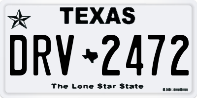 TX license plate DRV2472