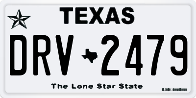 TX license plate DRV2479