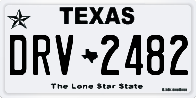 TX license plate DRV2482