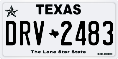 TX license plate DRV2483