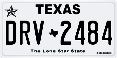 TX license plate DRV2484