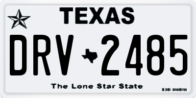 TX license plate DRV2485