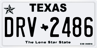 TX license plate DRV2486