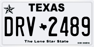 TX license plate DRV2489