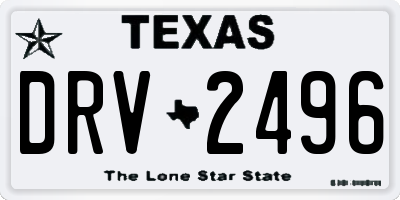 TX license plate DRV2496