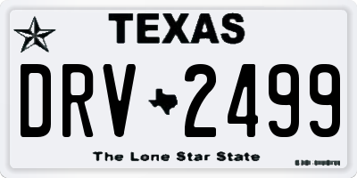 TX license plate DRV2499