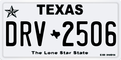 TX license plate DRV2506