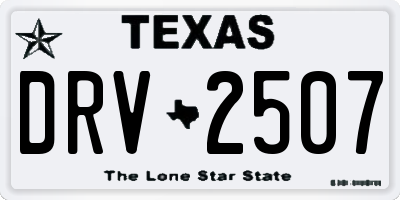 TX license plate DRV2507