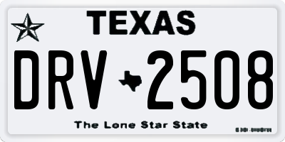 TX license plate DRV2508