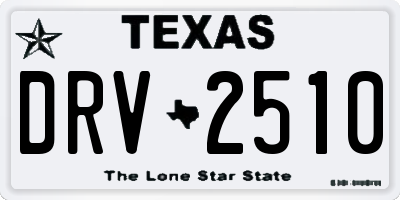 TX license plate DRV2510