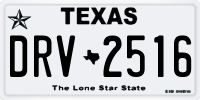 TX license plate DRV2516