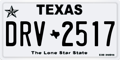 TX license plate DRV2517