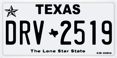 TX license plate DRV2519