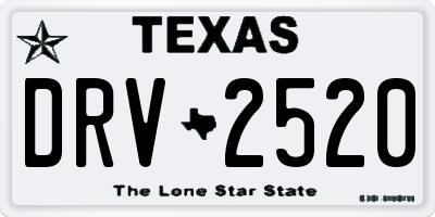 TX license plate DRV2520