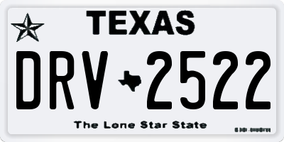 TX license plate DRV2522