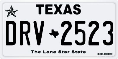 TX license plate DRV2523