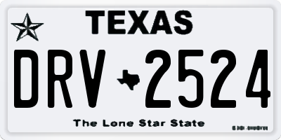 TX license plate DRV2524