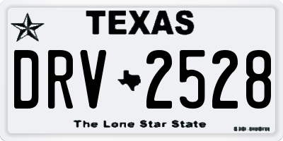 TX license plate DRV2528