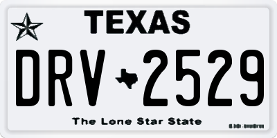 TX license plate DRV2529