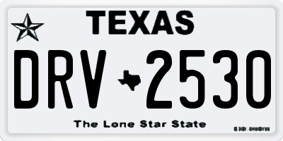 TX license plate DRV2530