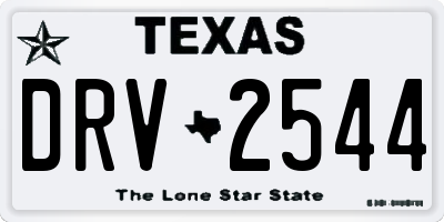 TX license plate DRV2544