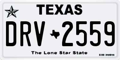 TX license plate DRV2559