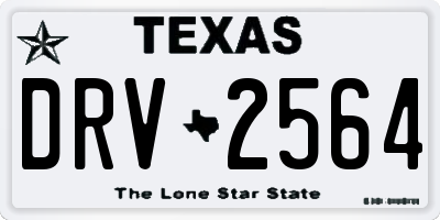 TX license plate DRV2564