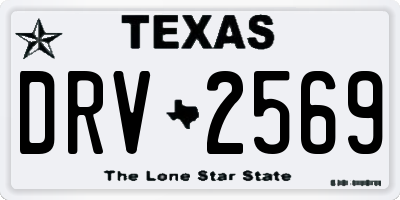 TX license plate DRV2569