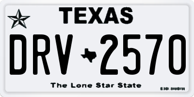 TX license plate DRV2570